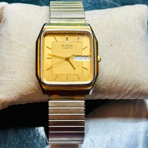 Vintage 80s era BULOVA Gold Electro-Plated Watch West Germany 🇩🇪